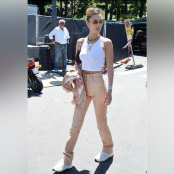 NWT Helmut Lang Leather Pants Femme Hi Bootcut / Straight Leg - Picture 2 of 12